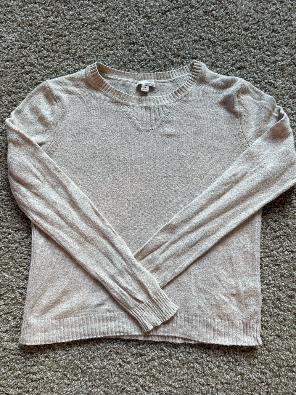 GAP 100% Cotton Crewneck Sweater, Cream